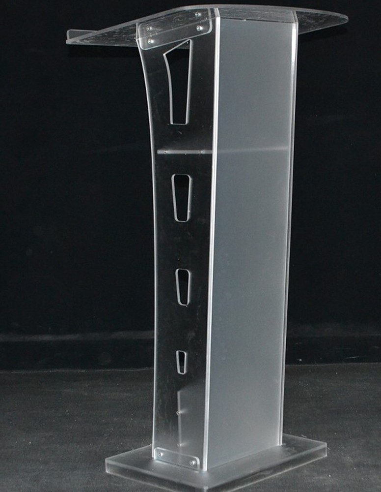 Acrylic Pulpit Transparent Podium Reception Desk 43" Priest's Prayer Platform