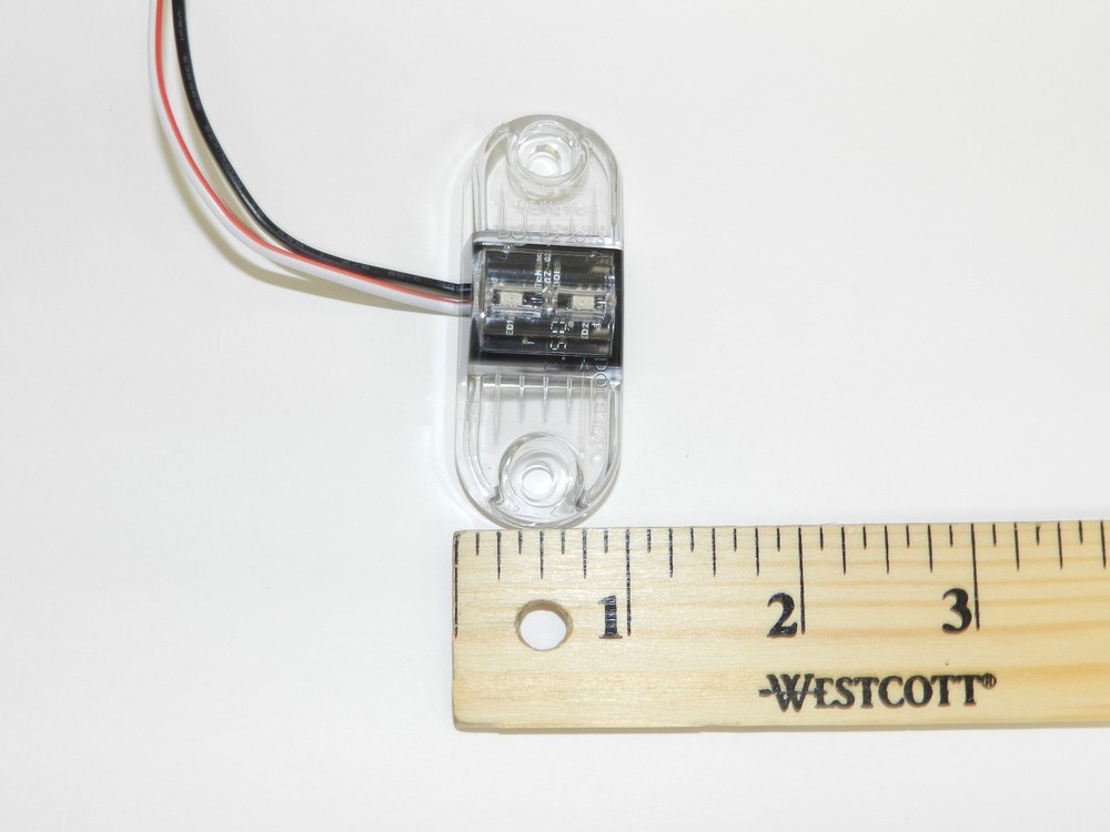 (6) TecNiq CLEAR/RED 2 LED Clearance Marker Light Camper Trailer Truck USA