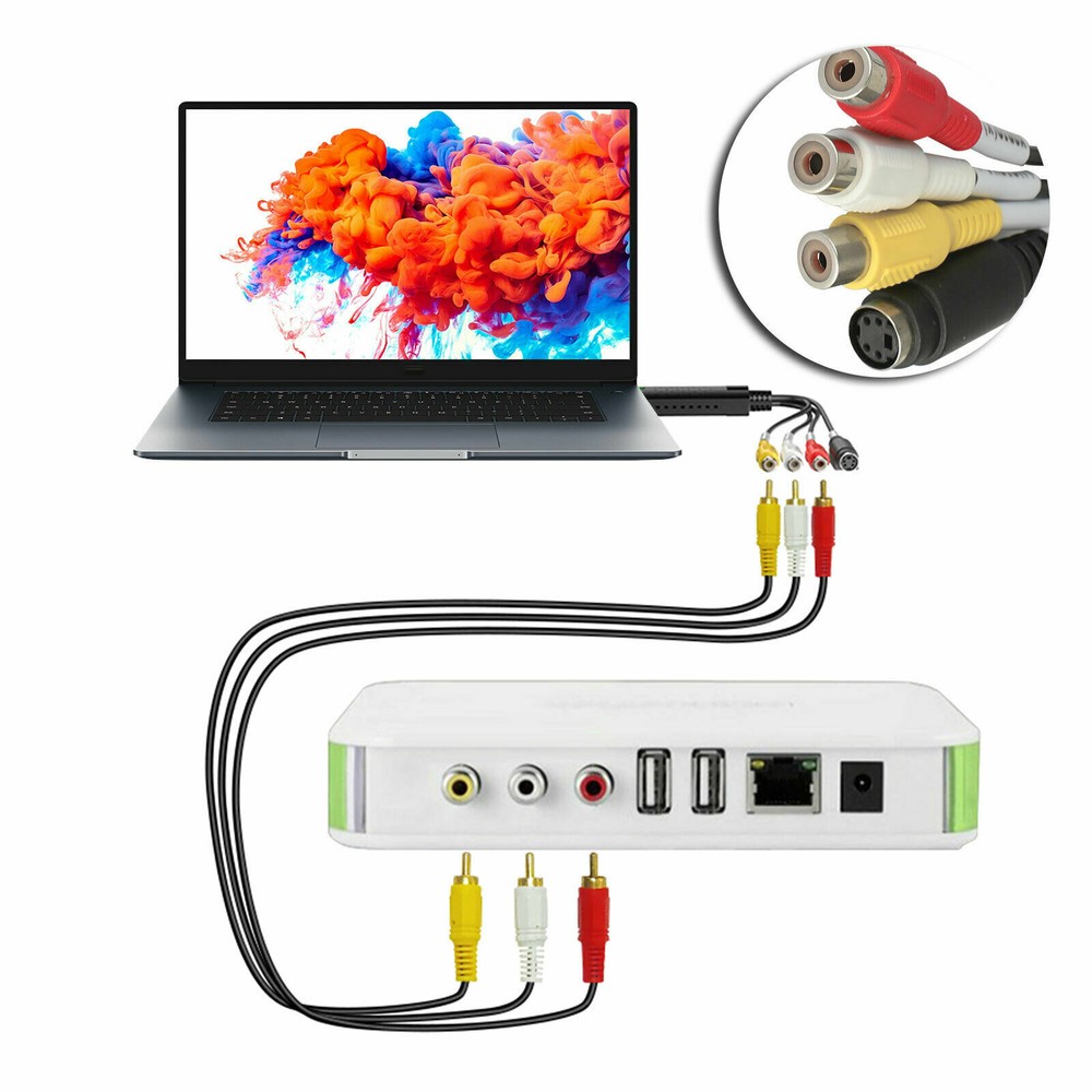 USB 2.0 VHS TO DVD Video Audio Digital Format High-speed Conversion Adapter NEW