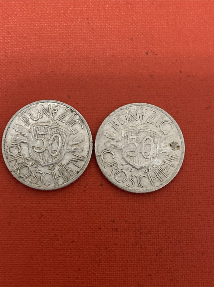Austria 50 Groschen 2 Coins