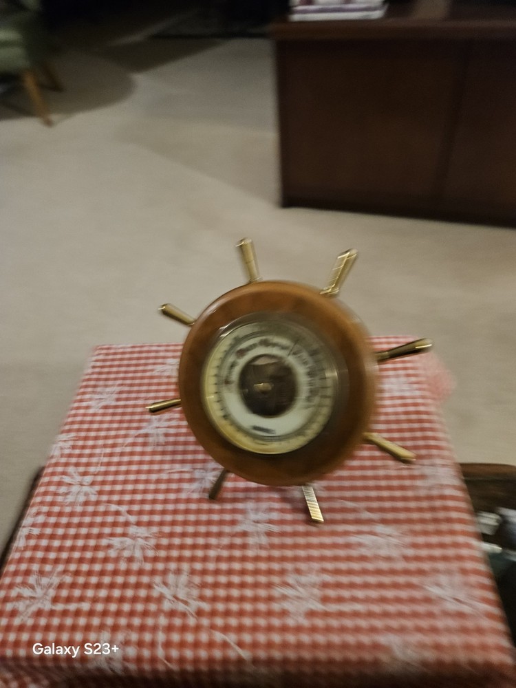 Vintage German-Made Barometer Stellar Nautical Decor. Wall-Table Display. Works!