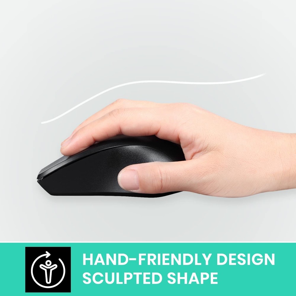 Perixx PERIMICE-621B Wireless Mouse - Silent Click with Ergo Design - Compati...