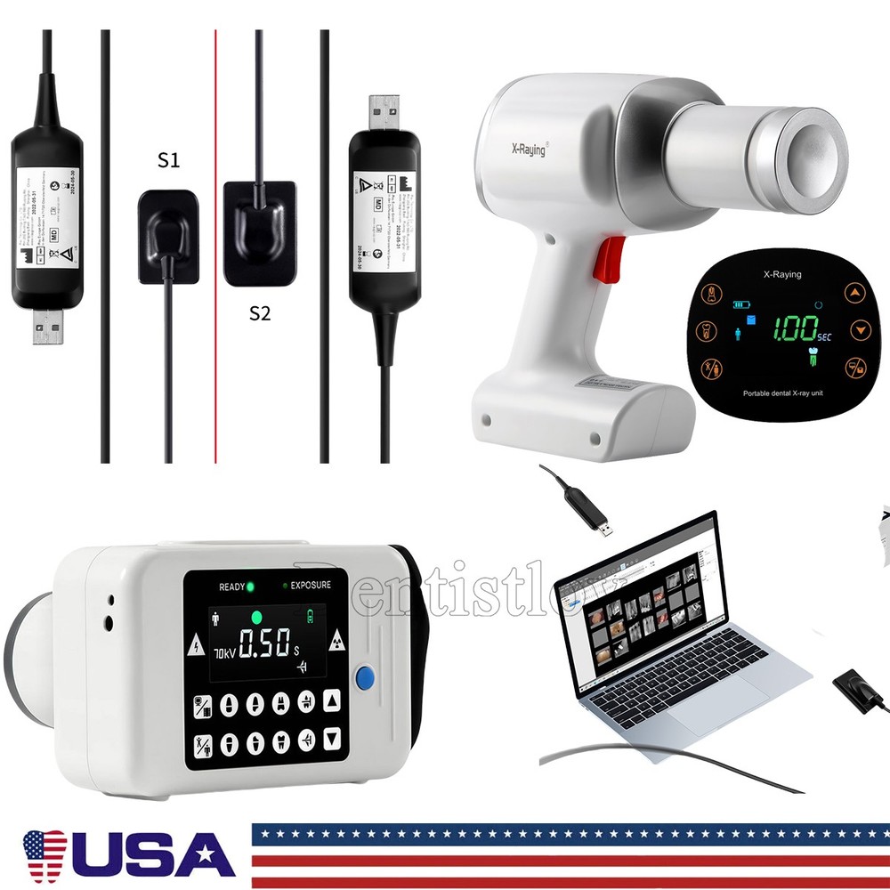 Portable Dental Mobile Digital X Ray Machine High Frequency with Shield/Sensor