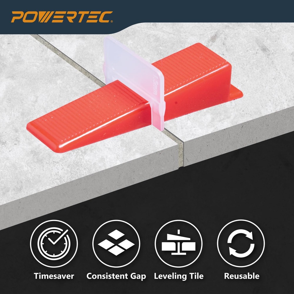 Tile Leveling System Reusable Tile Wedges 400 Pack for Floor and Wall Tile In...