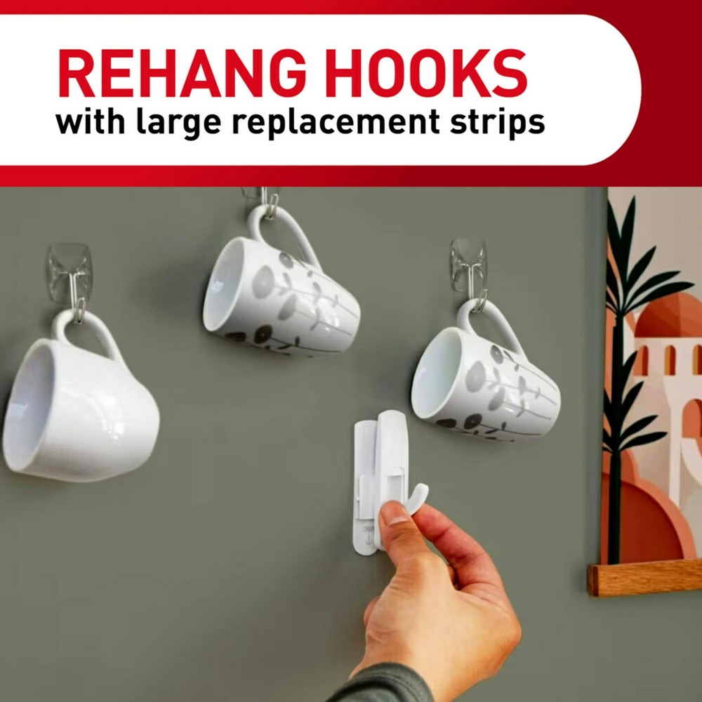 Command Indoor Medium Replacement Strips, 36 Medium, White