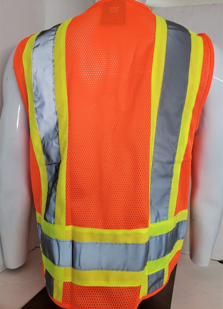 FX HIGH VISIBILITY Surveyor Two Tone Safety Vest Solid front & Mesh back