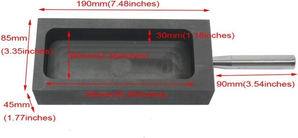 Graphite Ingot Mold for Melting Casting Refining - 5000g