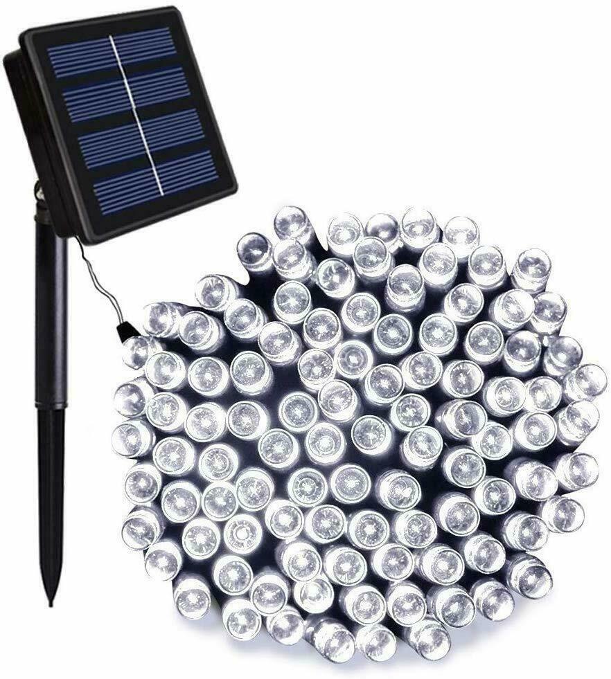 ORA LED Solar Powered String Lights with Automatic Sensor, Black, 112 Ft