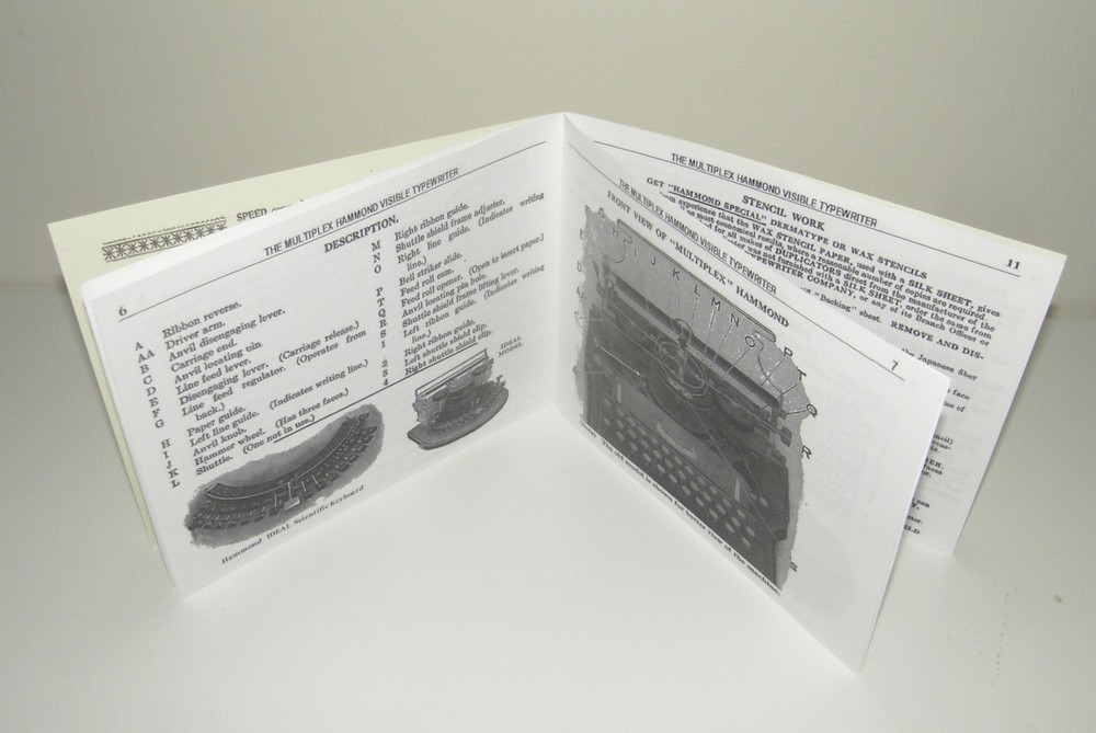 Hammond Multiplex Typewriter Ideal & Universal Instruction Manual Reproduction