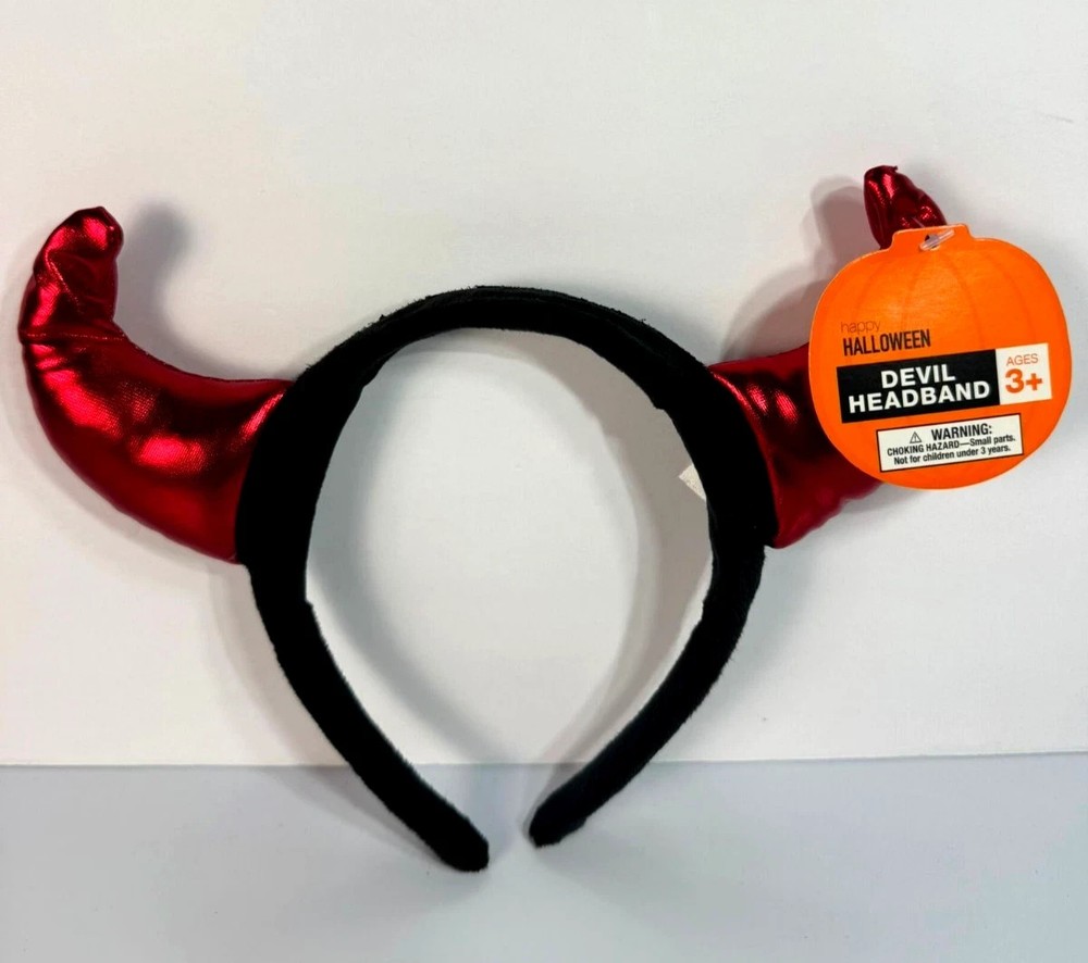 "Happy Halloween " Halloween Headband Devil . New With Tags
