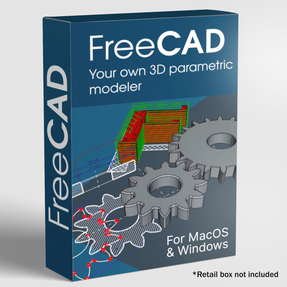 FreeCAD 2D 3D Parametric Graphic Modeling Design Software CNC DWG Windows/MacOS