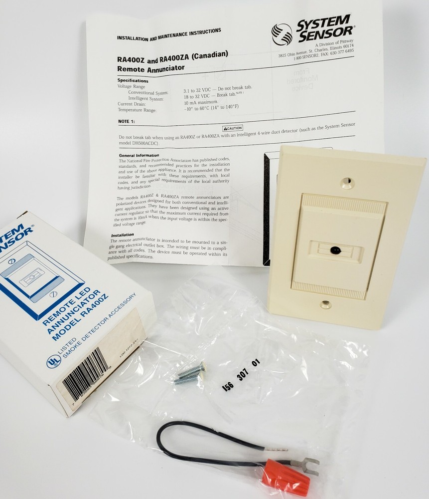System Sensor RA400Z REMOTE LED ANNUNCIATOR -  NEW in original package