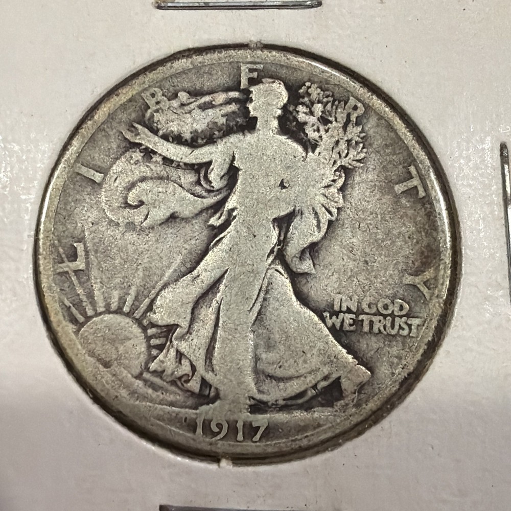 1917 WALKING LIBERTY SILVER HALF DOLLAR   022415