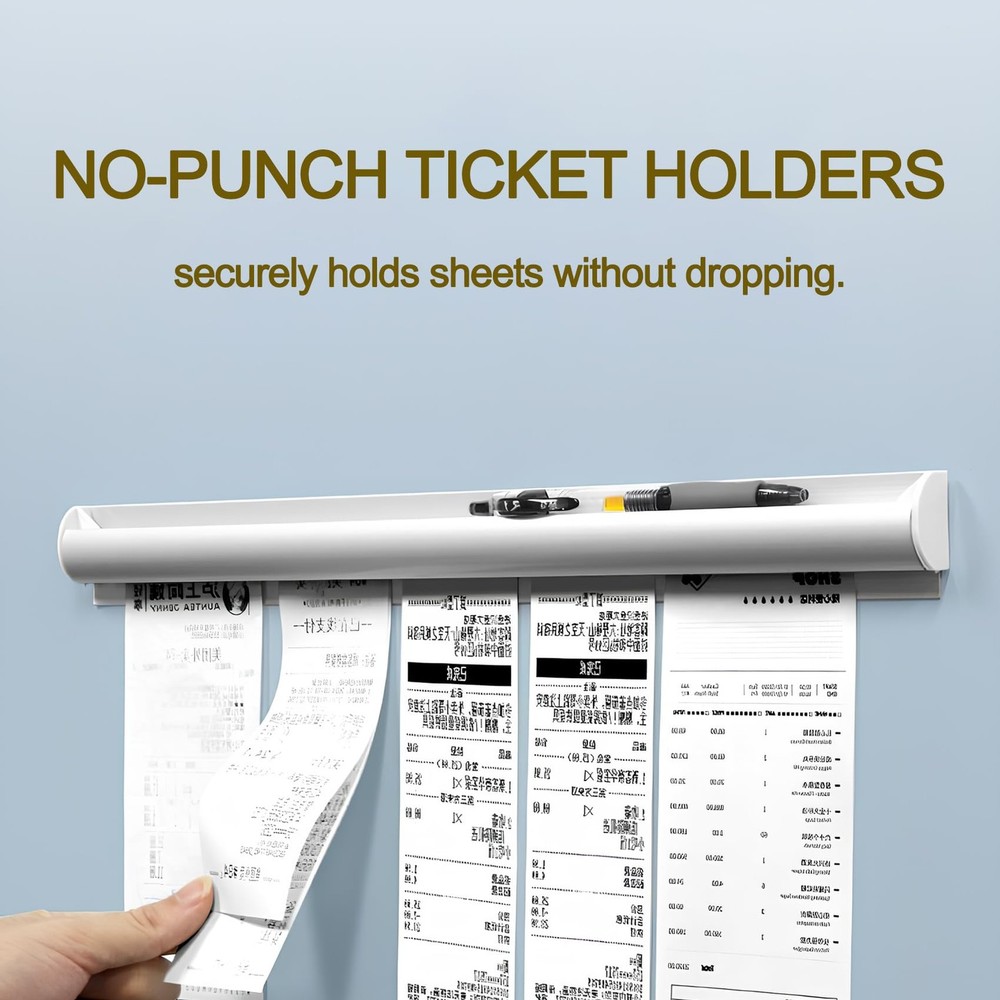 2 Pack Ticket Holders Receipt Holder for 2Pack - 60CM - Sliver, Silver