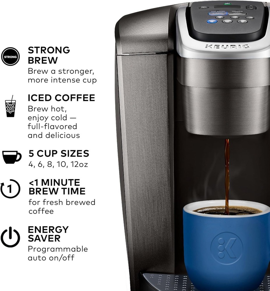 Keurig K Elite Single Serve K Cup Coffee Maker Brushed