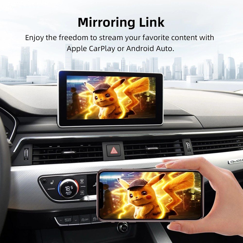 OEM Screen Wireless Carplay Upgrade Decoder Box KIT for Audi A4 A5 Q5 2008-2018