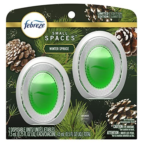 2 Pack Green Area Deodorizer Winter Spruce Odor Eliminator for Small Spaces