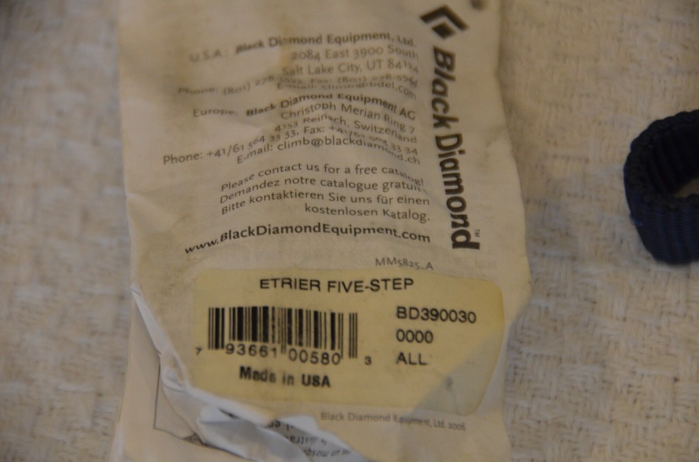 Black Diamond Etrier Five-step BD390030 New with tags