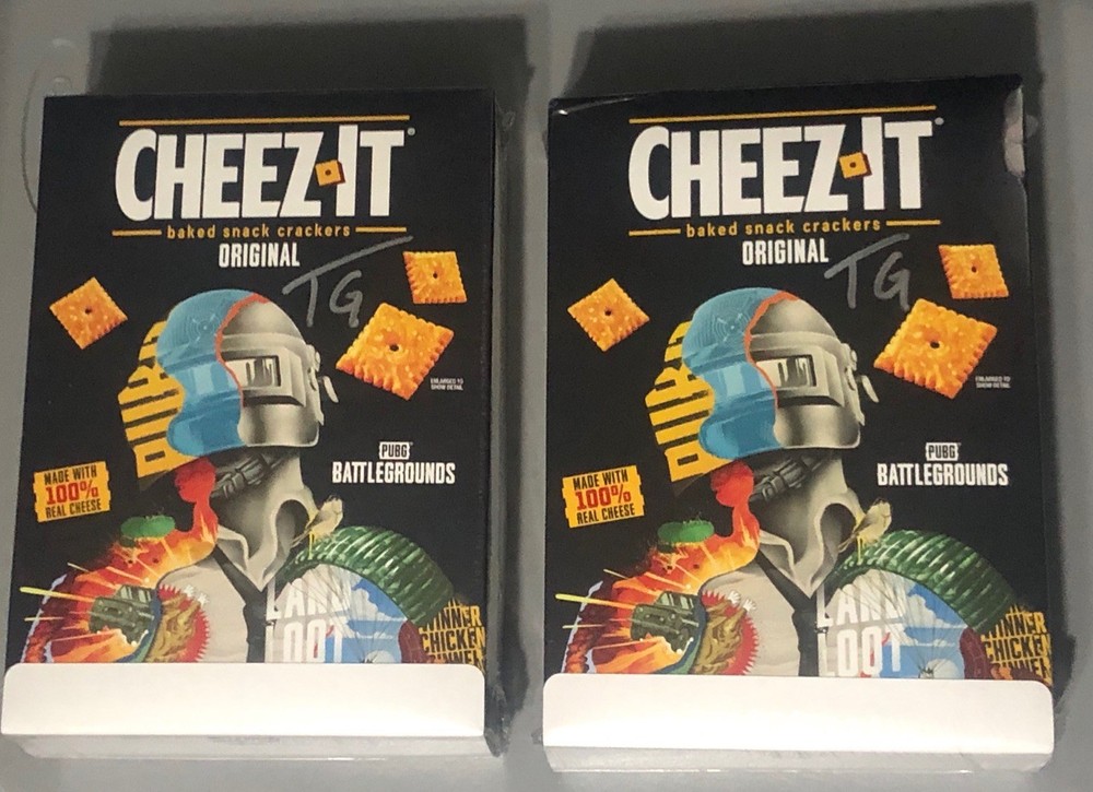 (2) Cheez-It Pubg Collab. Limited Edition Autographed Typical Gamer 😀