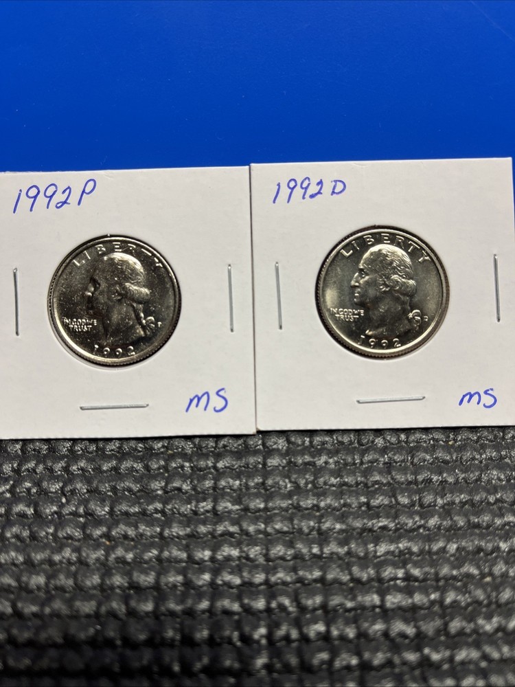 1992 P&D Washington Quarter Set