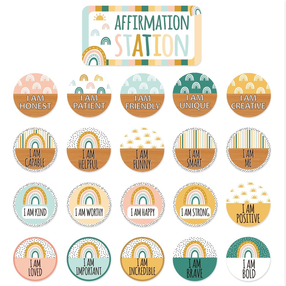 Boho Affirmation Station Bulletin Board Set Positive Boho Classroom Decor for...