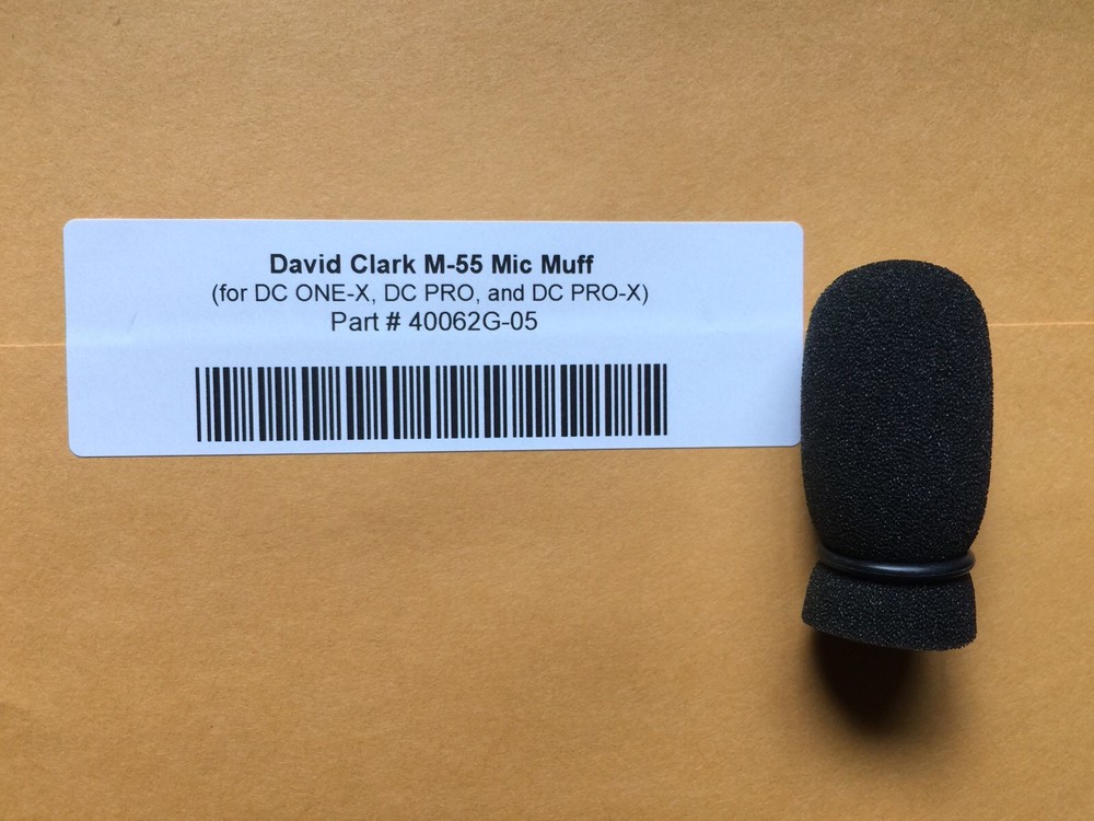 David Clark DC ONE-X, DC PRO & PRO-X Microphone Protector Mic /Mike Muff