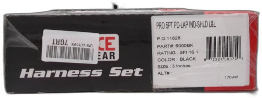 G-Force, Pro-Series, 5-Point, Twin Individual Latch & Link Harness, Pull Down, B
