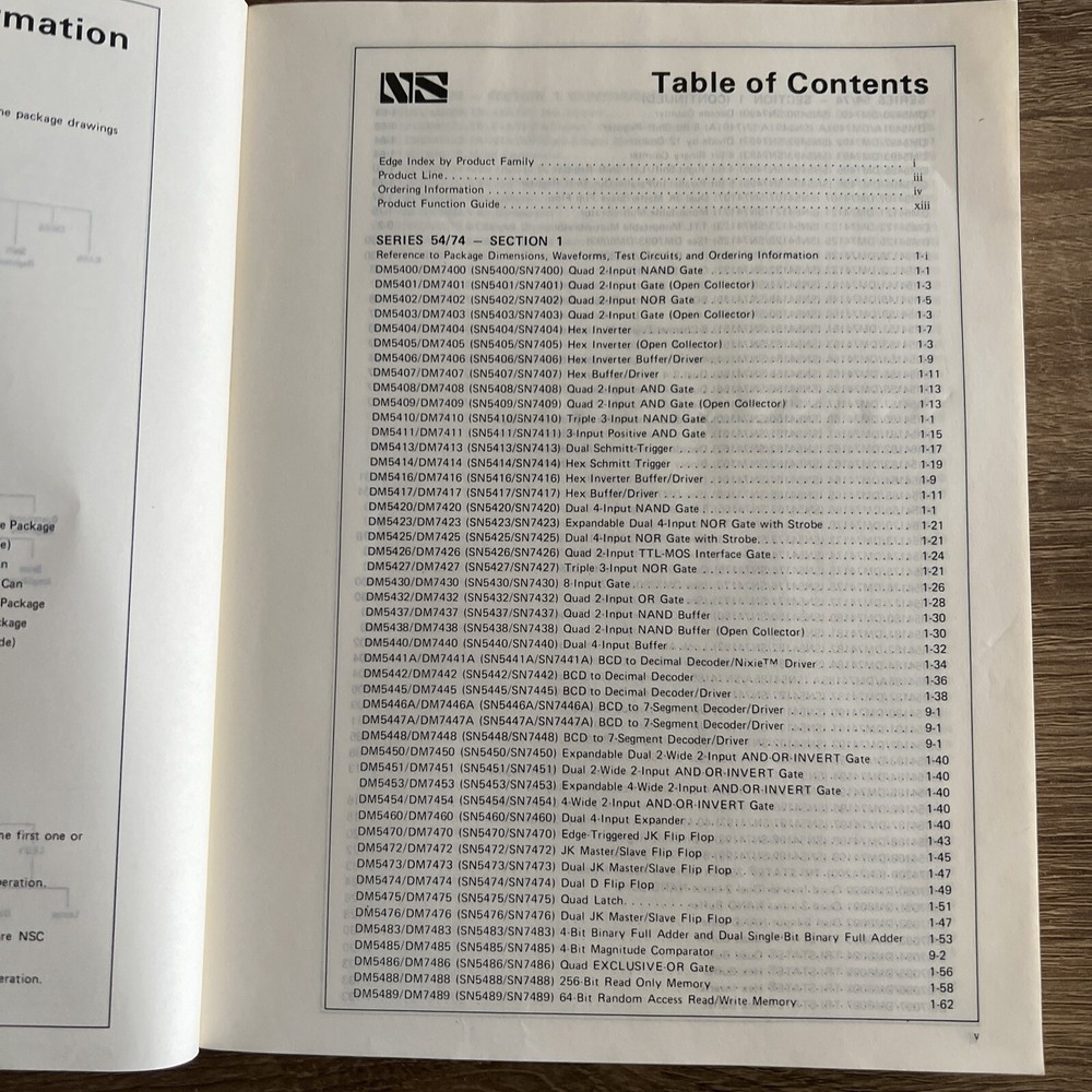USED 1974 National Digital Integrated Circuits Databook