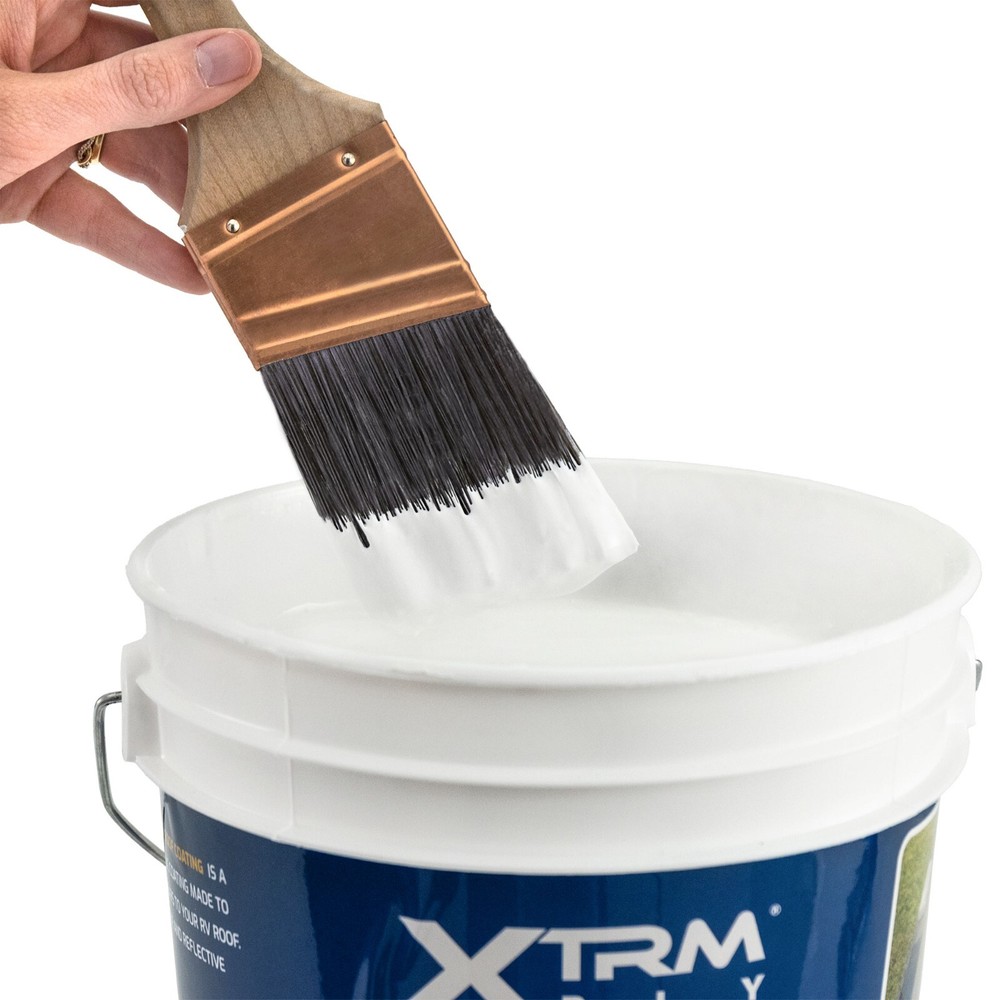 RV Rubber Roof Coating 1 Gallon Pail Universal Rubber Roofing Up to 200Sqft