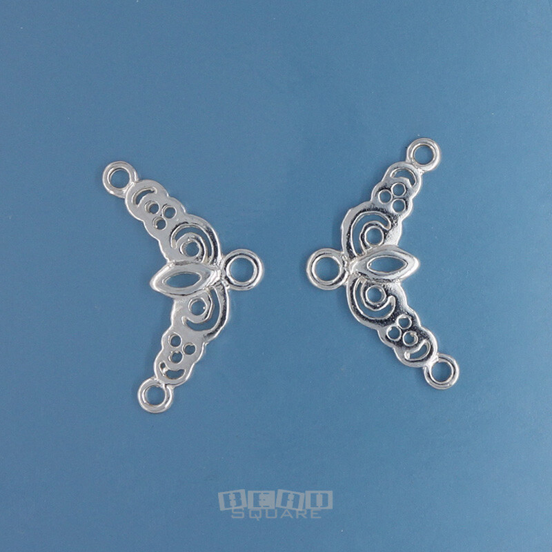 2 Solid Sterling Silver Chandelier / Multi 3 Strand End Bar Connector #44311