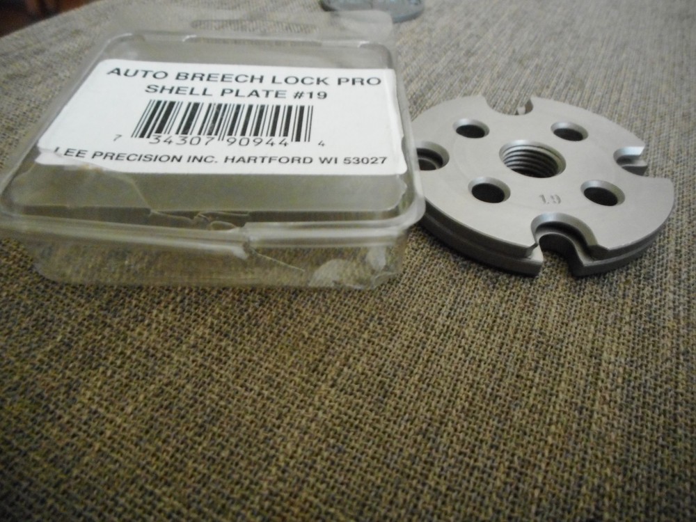 Lee Precision Auto Breech Lock Pro Shell Plate #19 ~ 90944