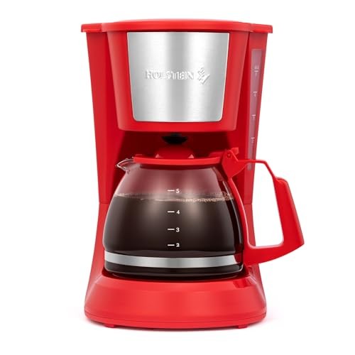 - Drip Coffee Maker - Convenient and User Friendly with Permanent 5 Cup Red