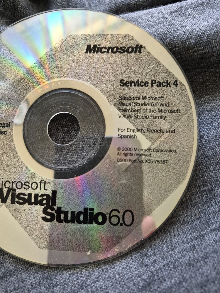 Microsoft Visual Studio 6.0 6 Enterprise Basic C++ FoxPro J++ SP Service Pack 4