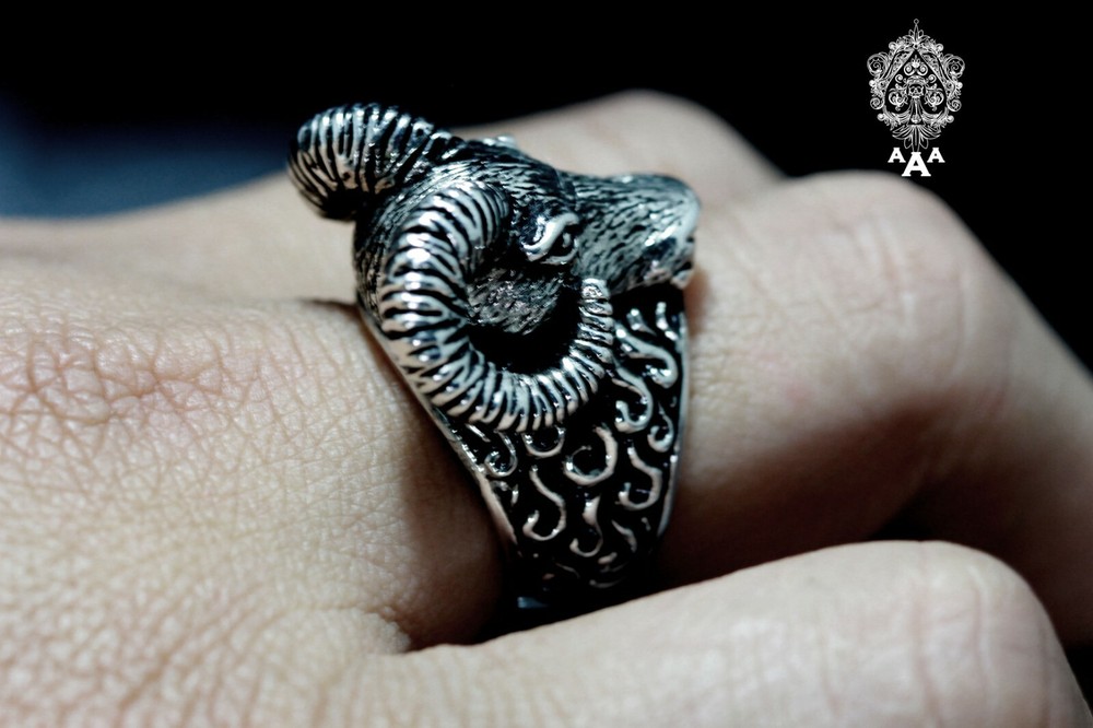 Ram Ring Ram's Head Ring Silver Ram Ring Viking Ram Jewelry 925 Silver