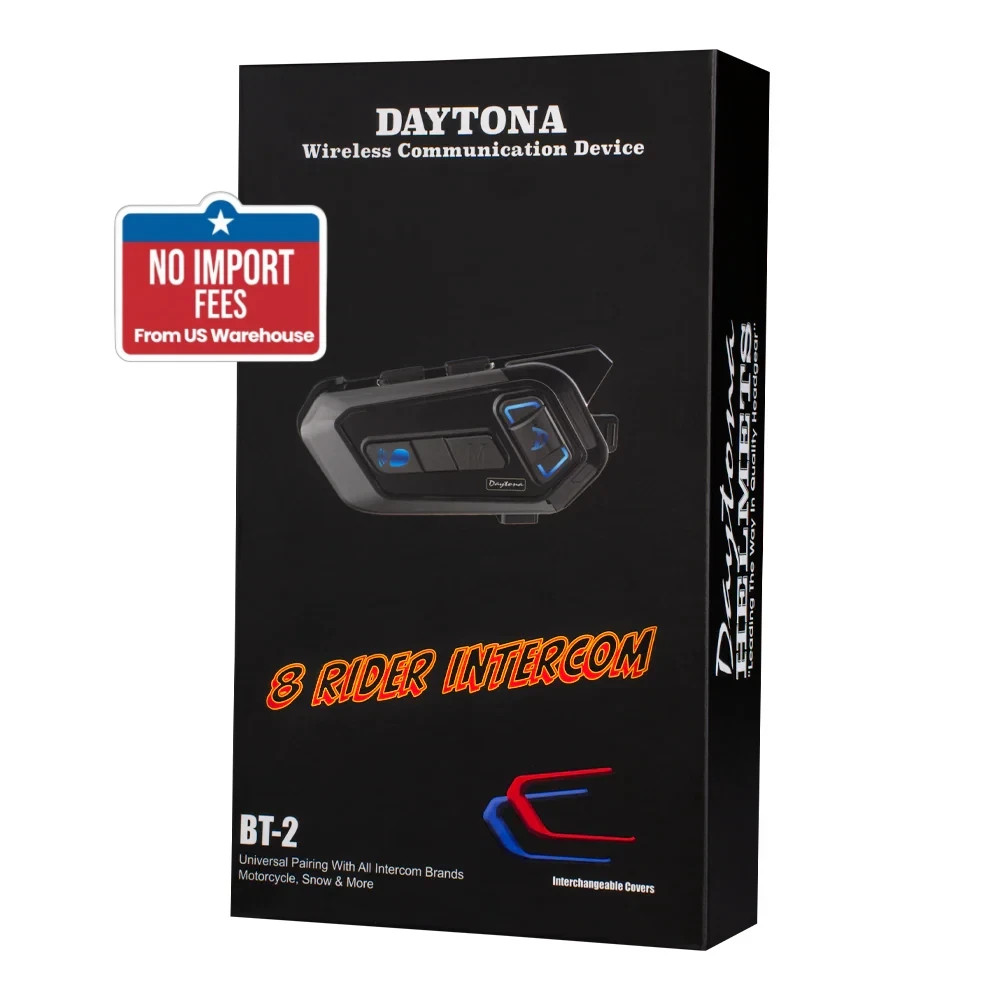 Daytona Helmets Motorcycle Bluetooth Headset Communication System 2 Riders