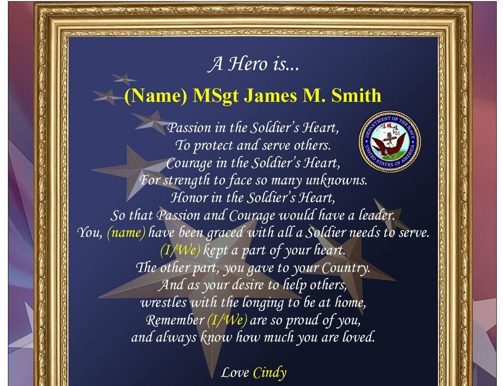 Military Navy Plaque Poem