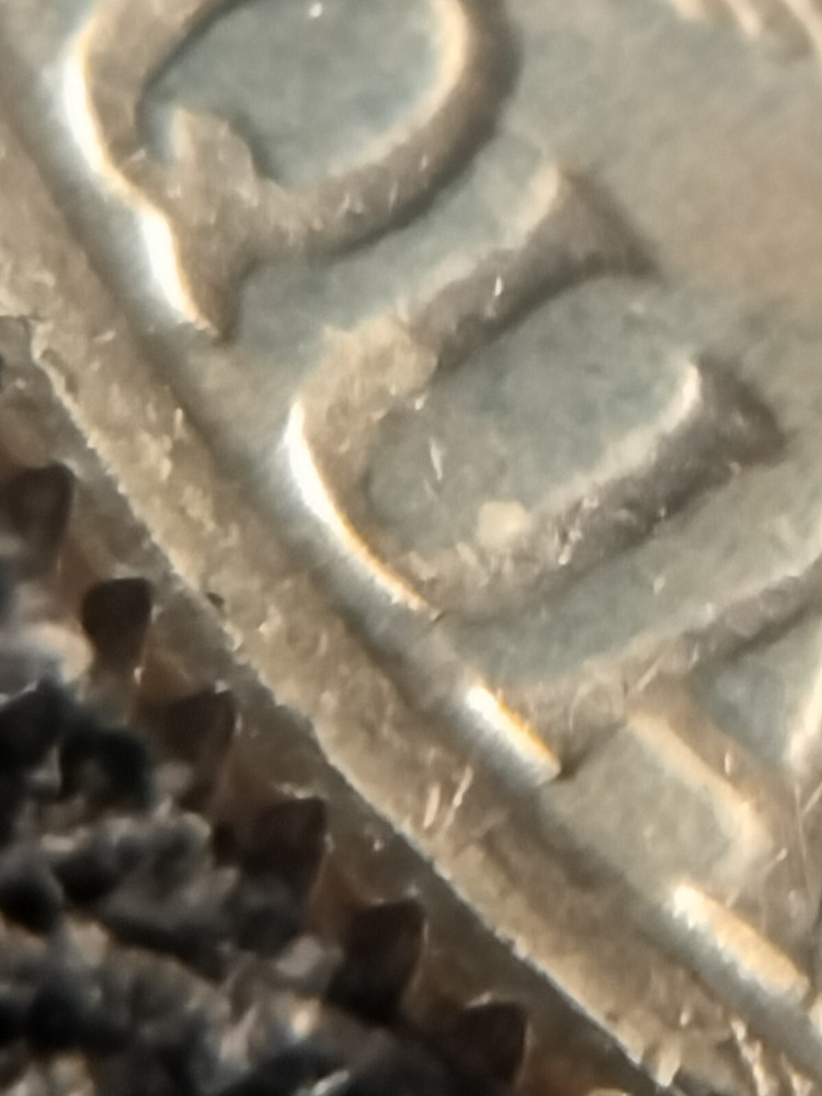 1776-1976 P Bicentennial Quarter MAD Light Die Clash Struck Thru Error