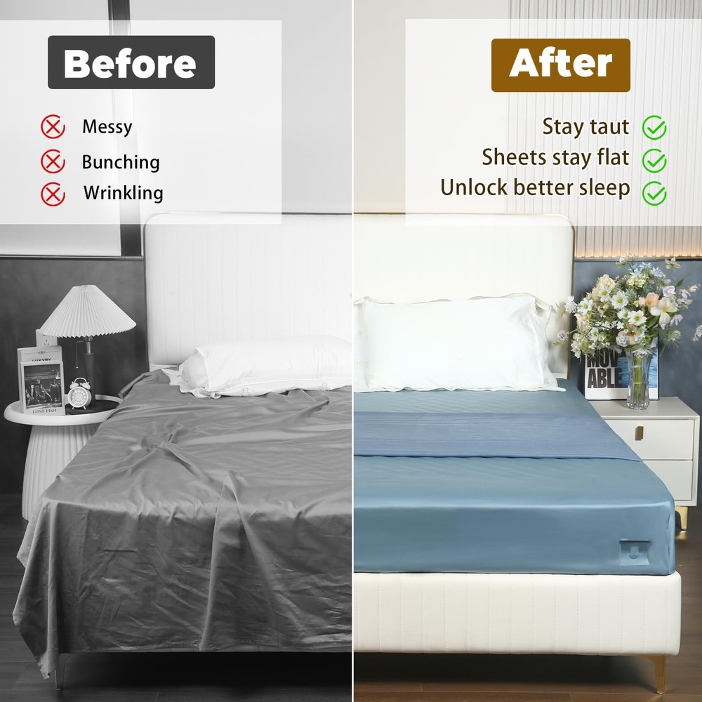 Holders, Bed Holders for Corners, Fitted Holder Keep Sheets Firm & Tight, 4Pc...
