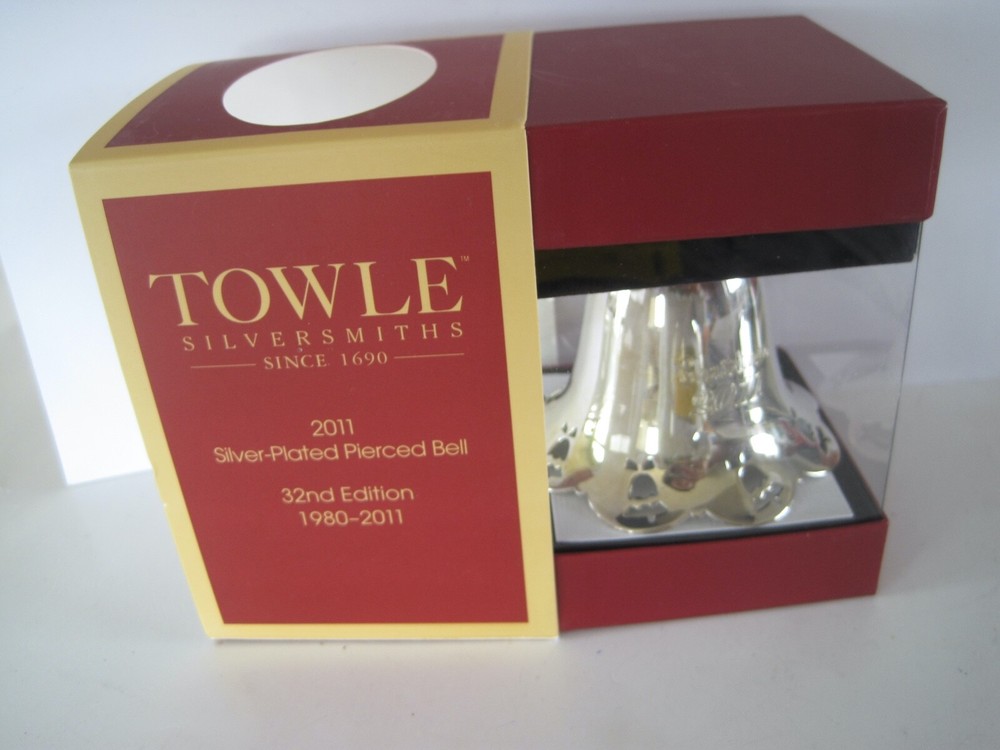 TOWLE Silver-plated Pierced Bell W/ Box 2011