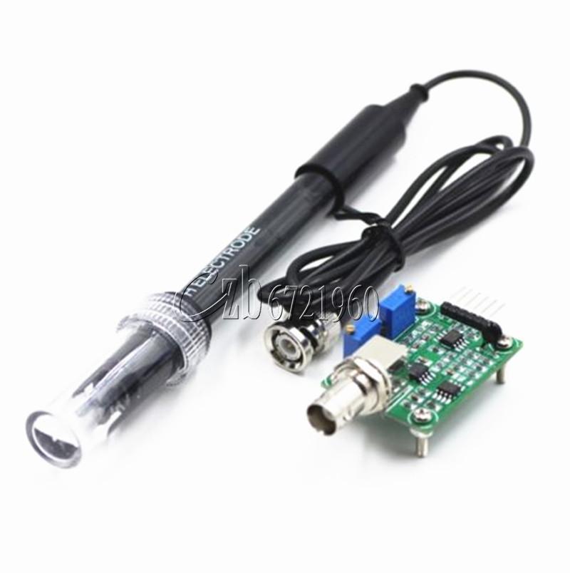 Liquid PH0-14 Value Detect Sensor Module + PH Electrode Probe BNC for Arduino