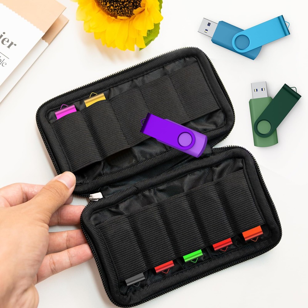 USB Flash Drive Case Organizer Flash Drives Storage Bag for Memory Stick