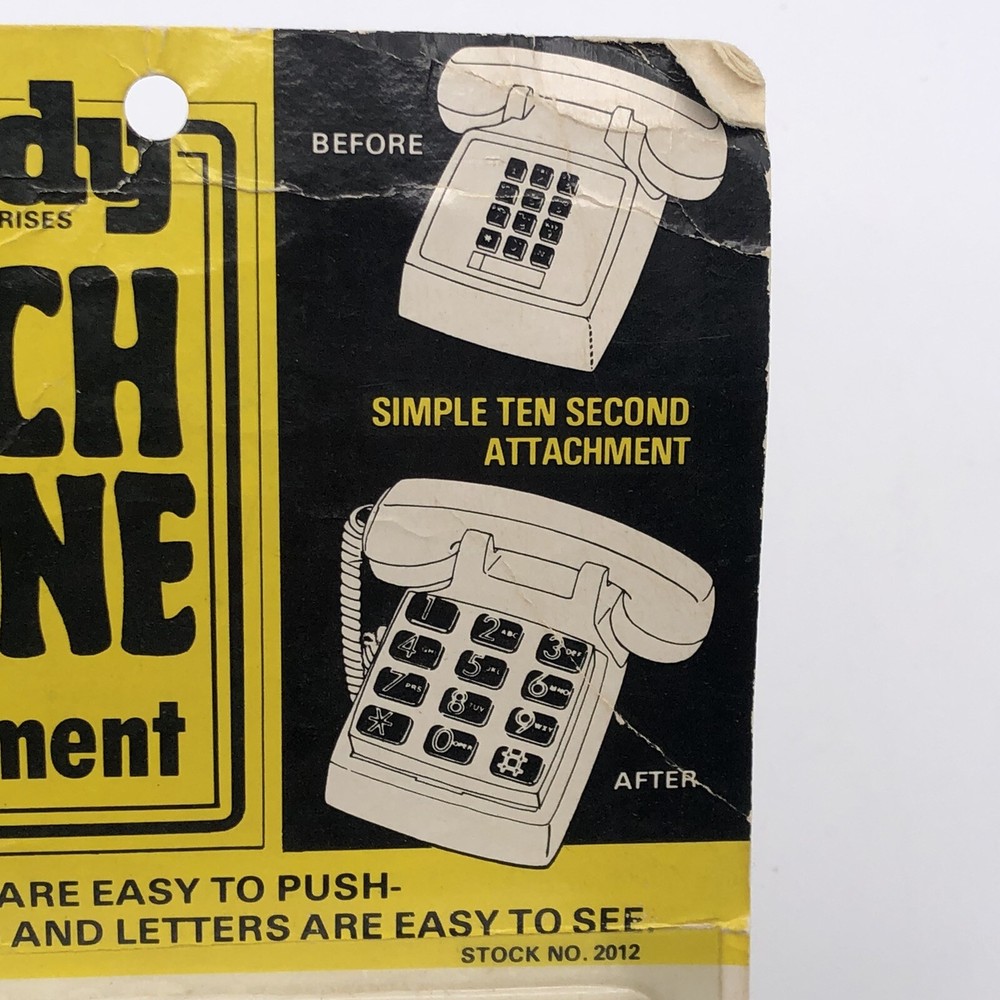 Buddy Touch Tone Phone Attachment Large Number Button panel NOS NIB
