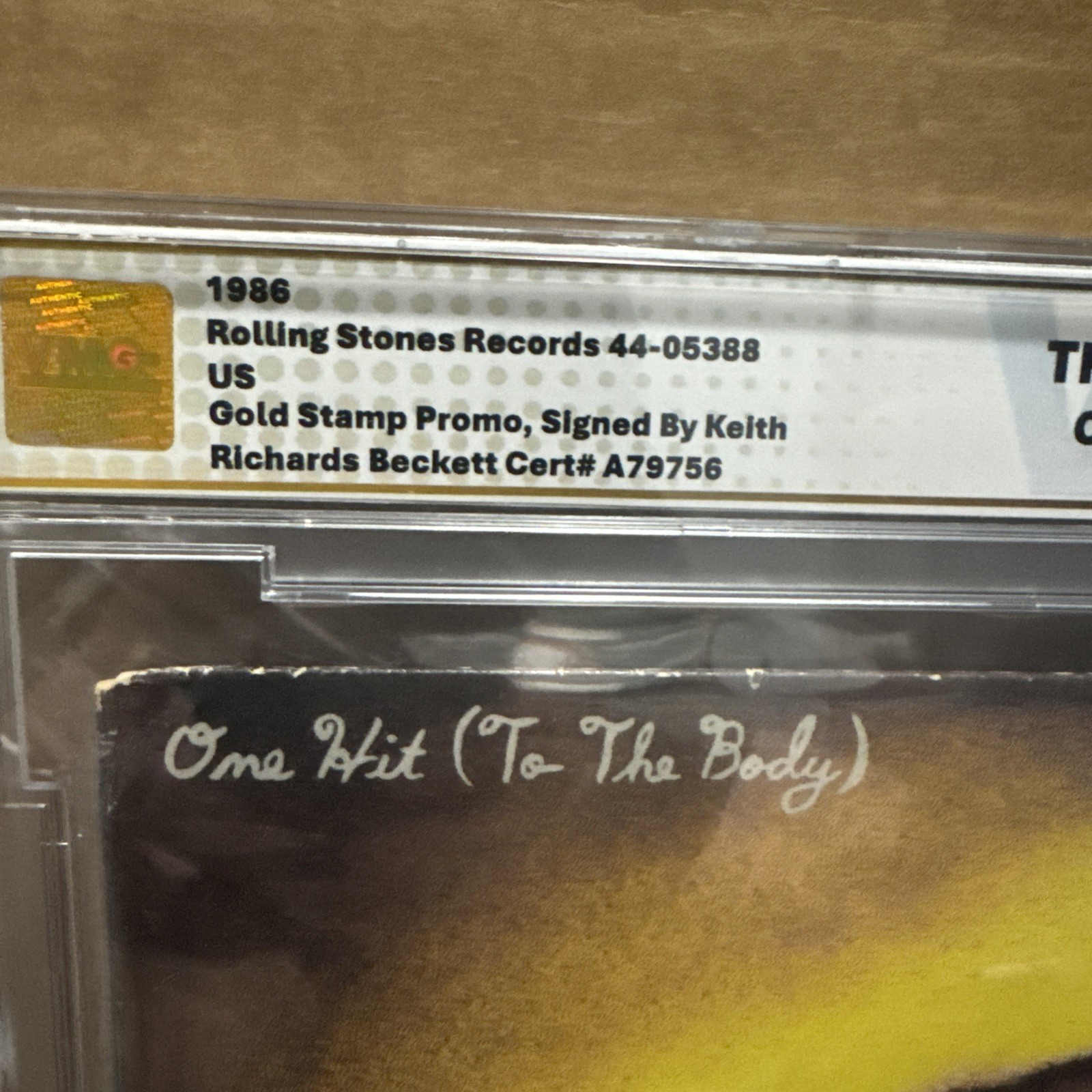 Signed Keith Richards Rolling Stones One Hit (To The Body) Vinyl BAS VMG Graded