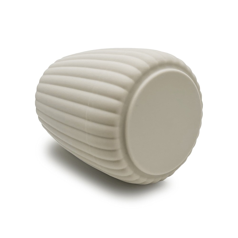 Mainstays Rubberized Plastic Ribbed Toothbrush Holder, Beige
