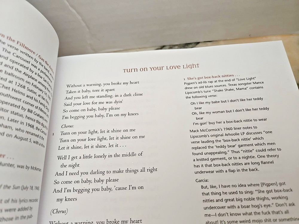 The Complete Annotated Grateful Dead Lyrics Annotations by David Dodd Hardcover