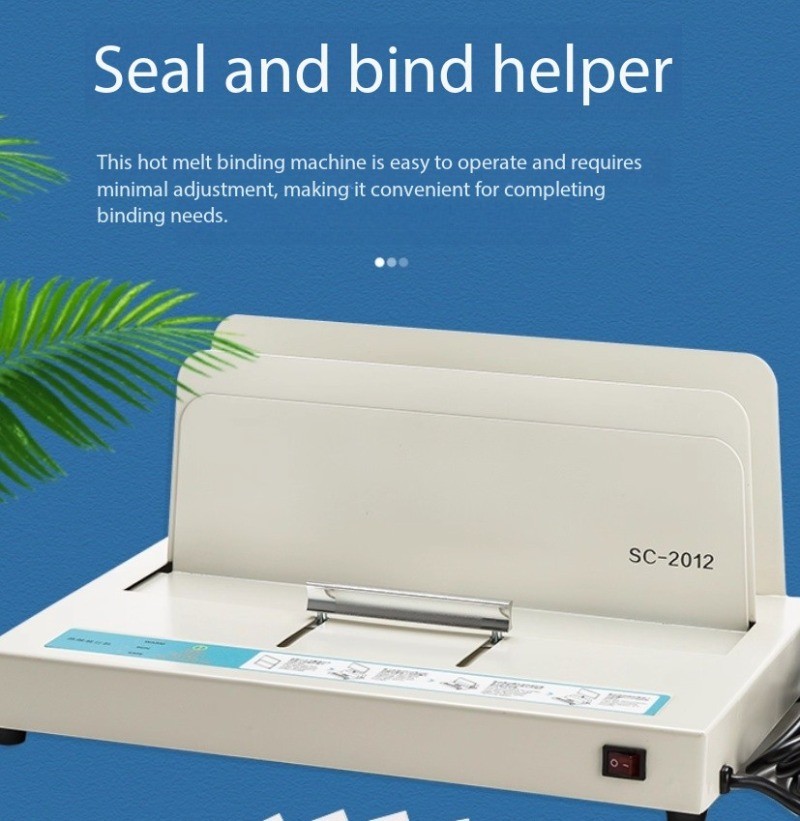 Fully Automatic Hot Melt Binding Machine Electric Glue Book Binder Office Tool