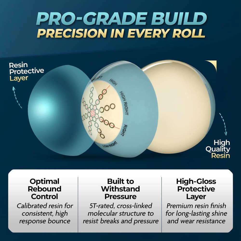 Cue Balls for Pool Table - Durable, Scratch-Resistant Weighted Cue Ball