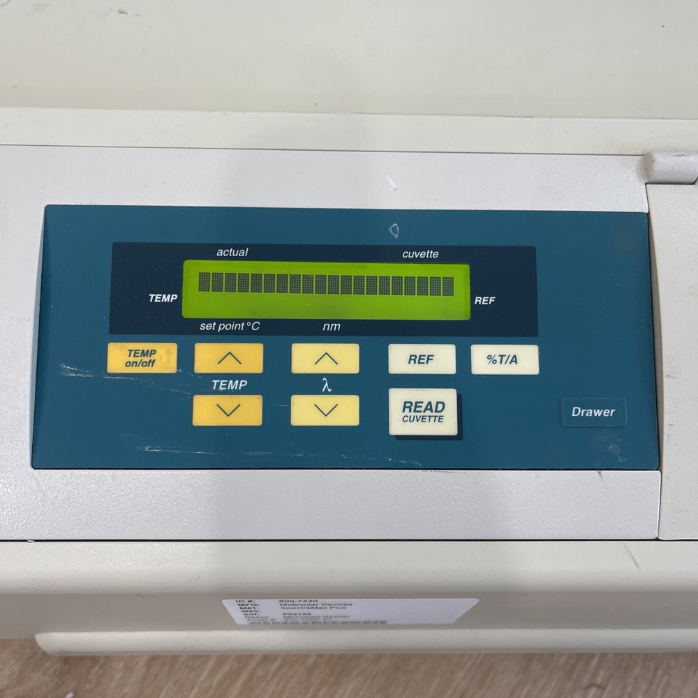 MOLECULAR DEVICES SPECTRA MAX PLUS MICROPLATE SPECTROPHOTOMETER READ