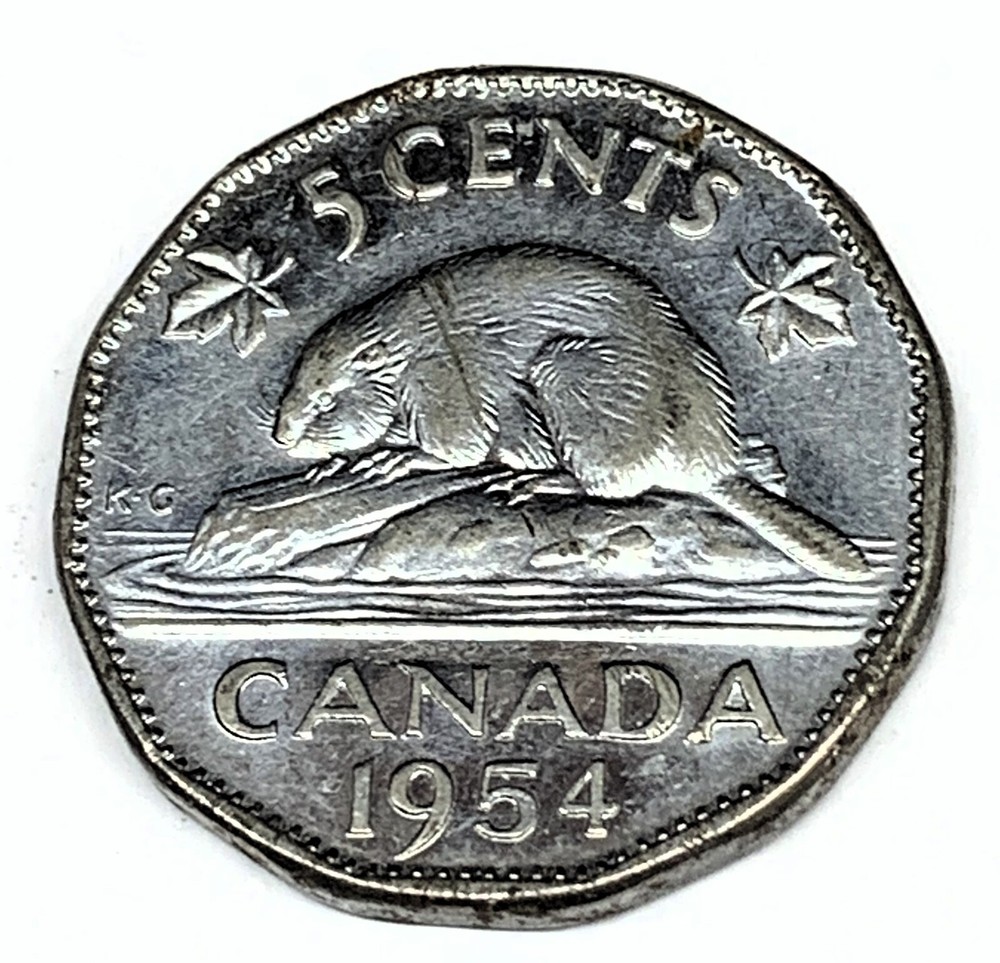 # C8126   CANADA   COIN,  FIVE CENTS   1954