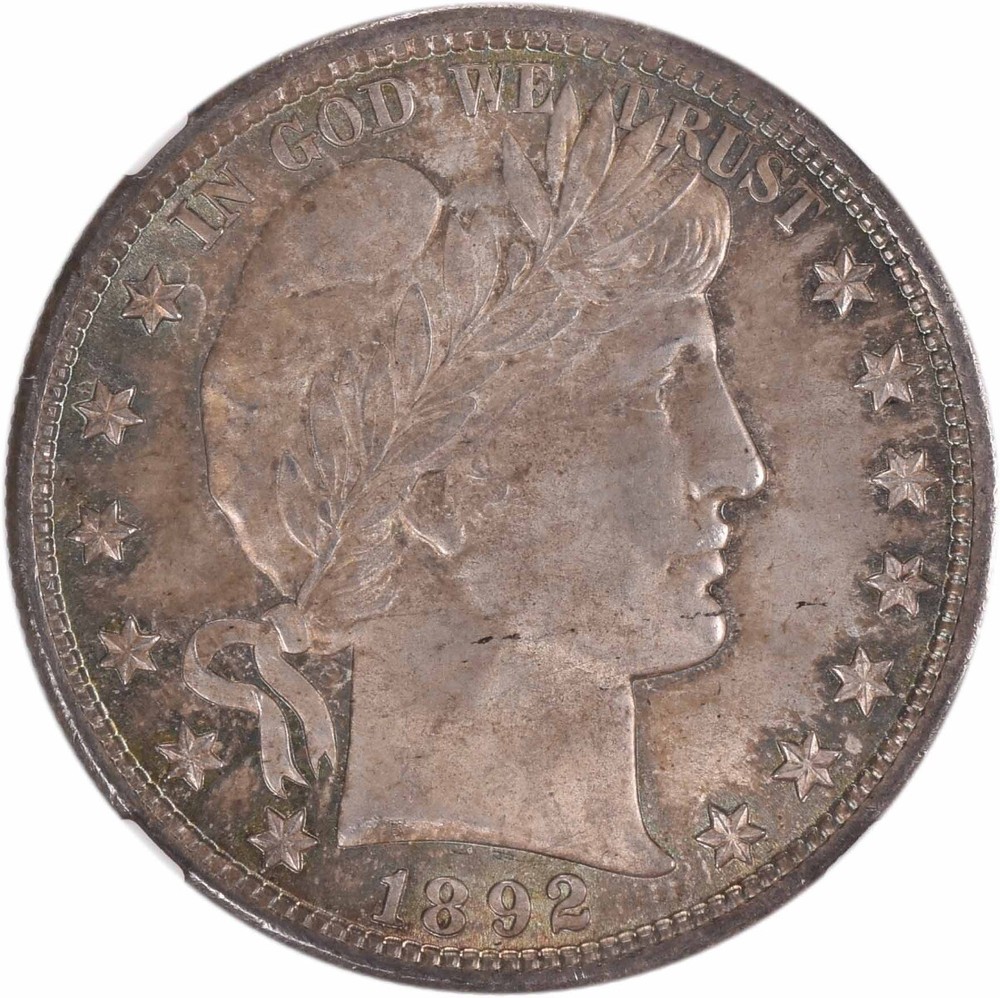 1892 Barber Silver Half Dollar MS65 NGC
